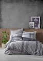Lenjerie de pat dubla (DE), Miranda - Grey, Cotton Box, Bumbac Ranforce