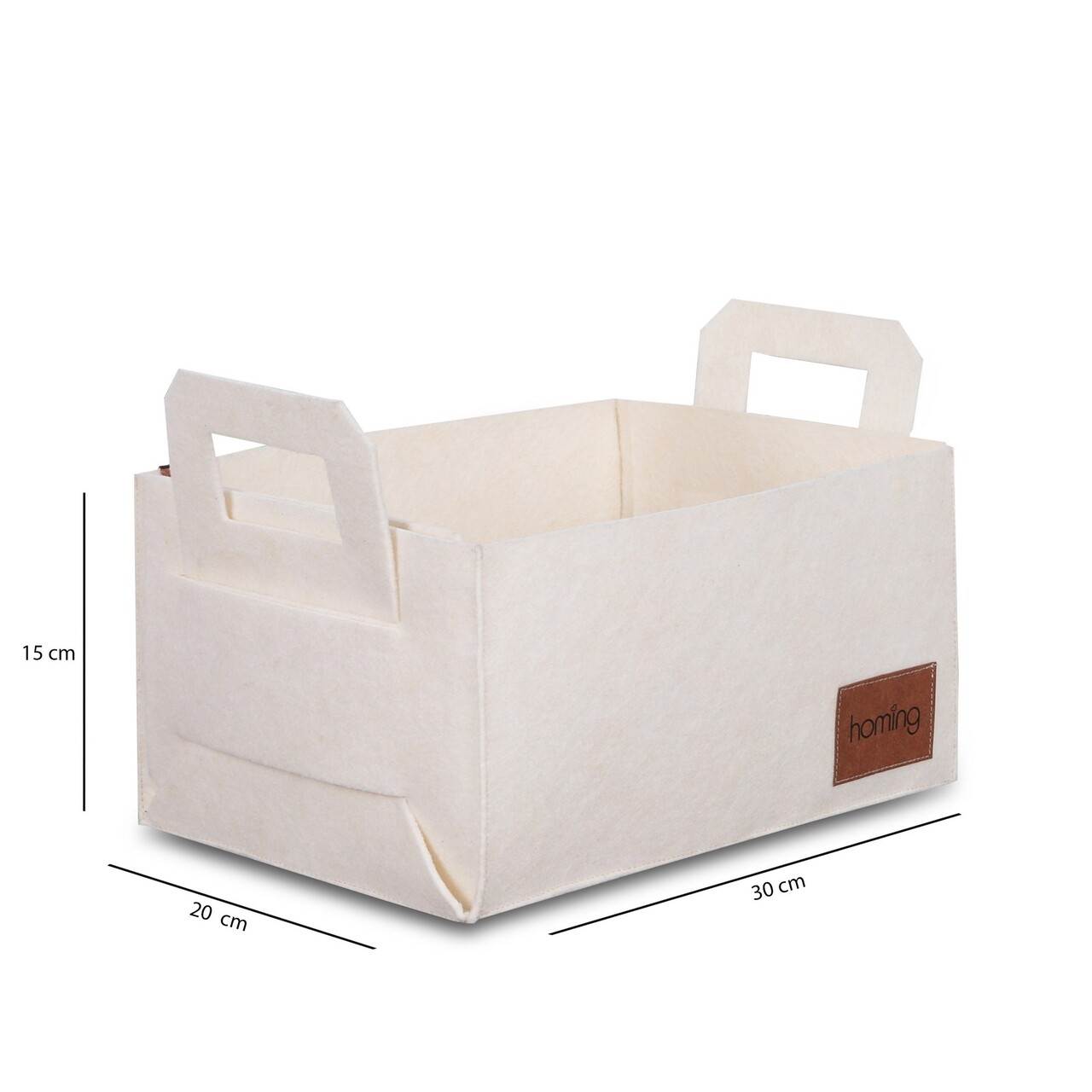 Cos depozitare, HMY, 30x20x15 cm, Crem - view 4