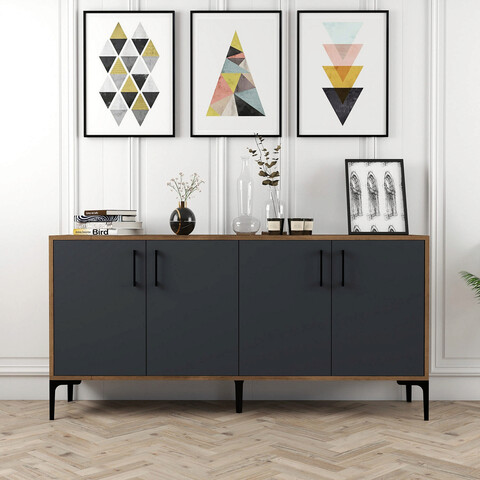 Consola, hommy craft, kiev 160, 160x78x35 cm, nuc / antracit