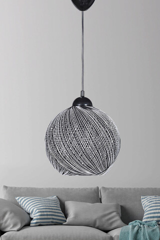 Lustra, Hmy Design, 687HMY1119, Metal, Negru/Argintiu
