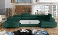 Coltar extensibil dreapta 6 locuri ELTAP, Rod-42, Rodrigo, 345x202x90 cm, lemn/poliester, verde inchis