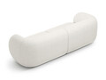 Canapea modulara 4 locuri, Kate, Micadoni, 243x99x76 cm, tesatura boucle, alb