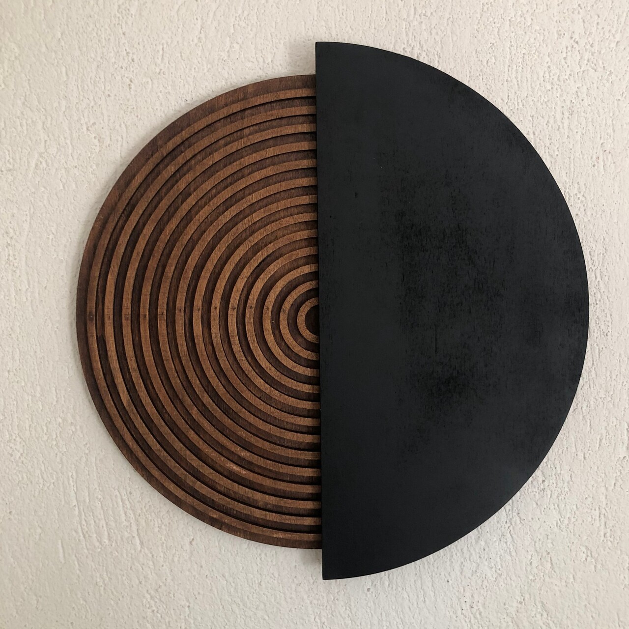 Decoratiune de perete, ART143, Dimensiune: 50 x 50 cm, Natural/Negru - view 4