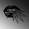 Decoratiune de perete, Lips 5, Metal, Dimensiune: 65 x 53 cm, Negru