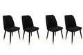 Set scaune 4 piese, Nmobb, Hugo-366 V4, Metal, Negru