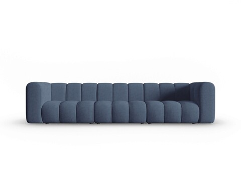 Canapea 5 locuri, Lupine, Micadoni Home, BL, 318x87x70 cm, poliester chenille, albastru
