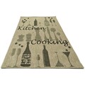 Covor pentru bucatarie Zara Cooking, Decorino, 60x230 cm, polipropilena, bej