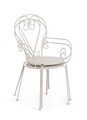 Scaun pentru gradina Etienne, Bizzotto, 49x49x89 cm, otel, invelis e-coating, finisaj mat, grej