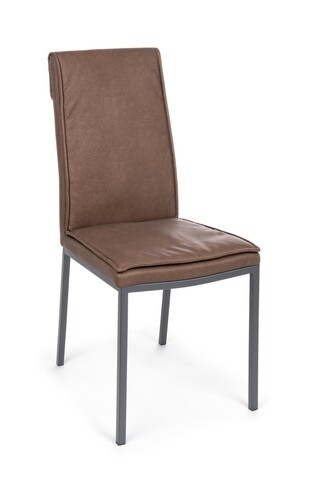 Scaun sofie tobacco, bizzotto, piele ecologica, 43x59.5x99.5 cm, maro