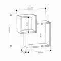 Raft pentru perete, Homitis, Diamond - Sonomo, 20x57.5x57.5 cm