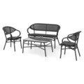 Bancheta pentru exterior, Café, 130 x 57 x 83 cm, negru