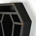 Raft de perete, Evila Originals, Cry038, 22x33x6 cm, Lemn masiv, Negru