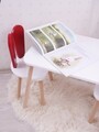 Set masa si scaun pentru copii, Bambini, Bunny One Chair Set, Rosu/Alb