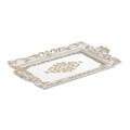 Tava pentru servire InArt Classic, 39 x 25 cm, ivoriu/auriu