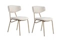 Set scaune 2 piese, Wayland, Nancy, Alb/Auriu