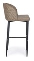 Scaun de bar Chris, Bizzotto, piele ecologica, 47x52x105 cm, grej