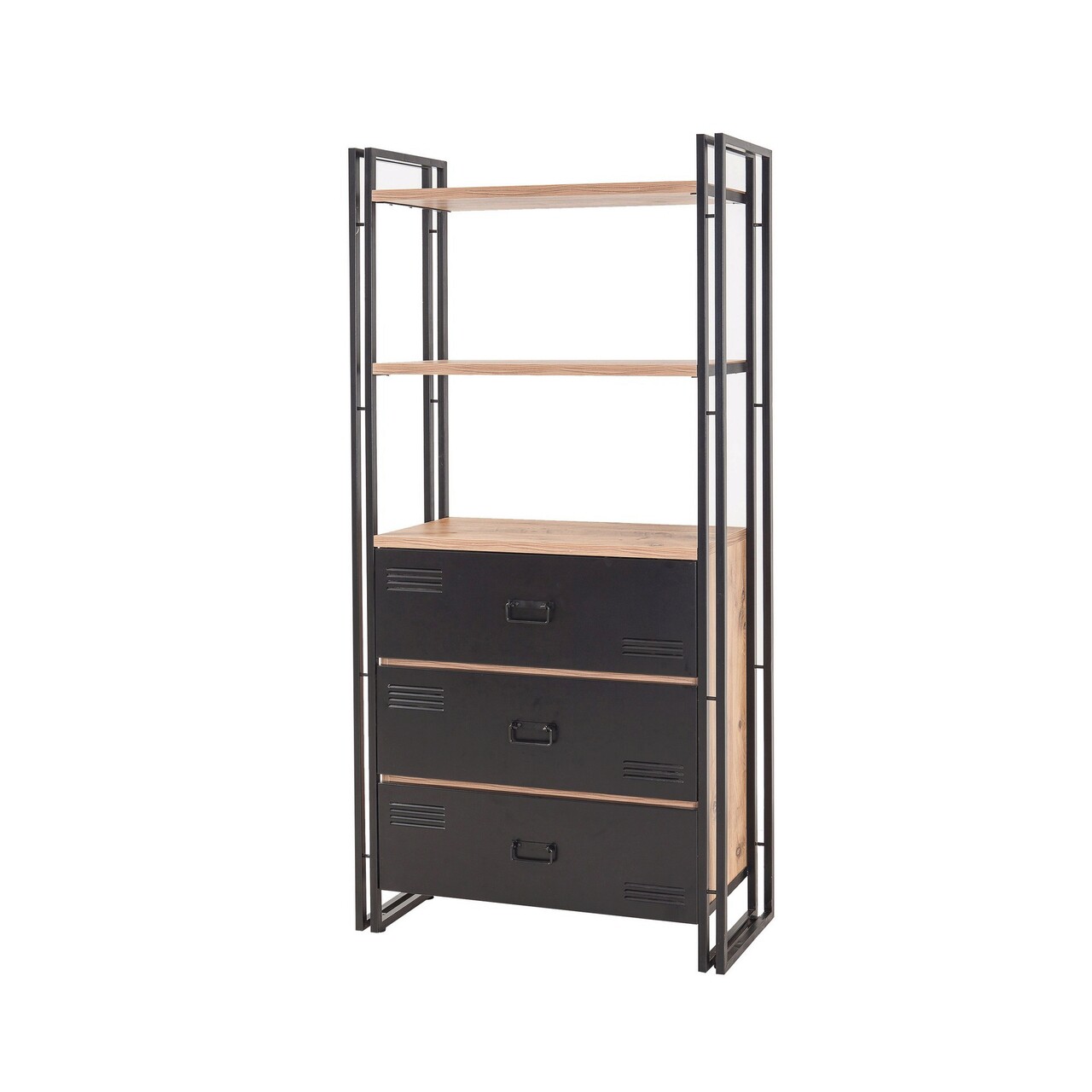 Set de mobilier pentru camera de studiu, Hanah Home, COSMO-TKM.10, Pin Atlantic / Negru — imaginea 5