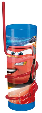 Pahar cu pai Cars Raceway, Disney, 325 ml, plastic