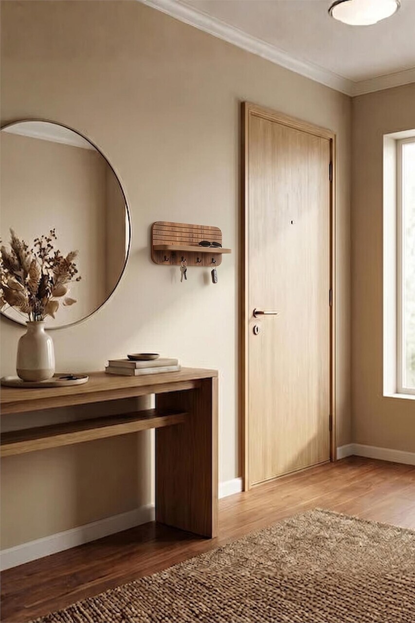 Raft de perete, Hanah Home, Artmtkwll9-Oak, MDF, Stejar — imaginea 3