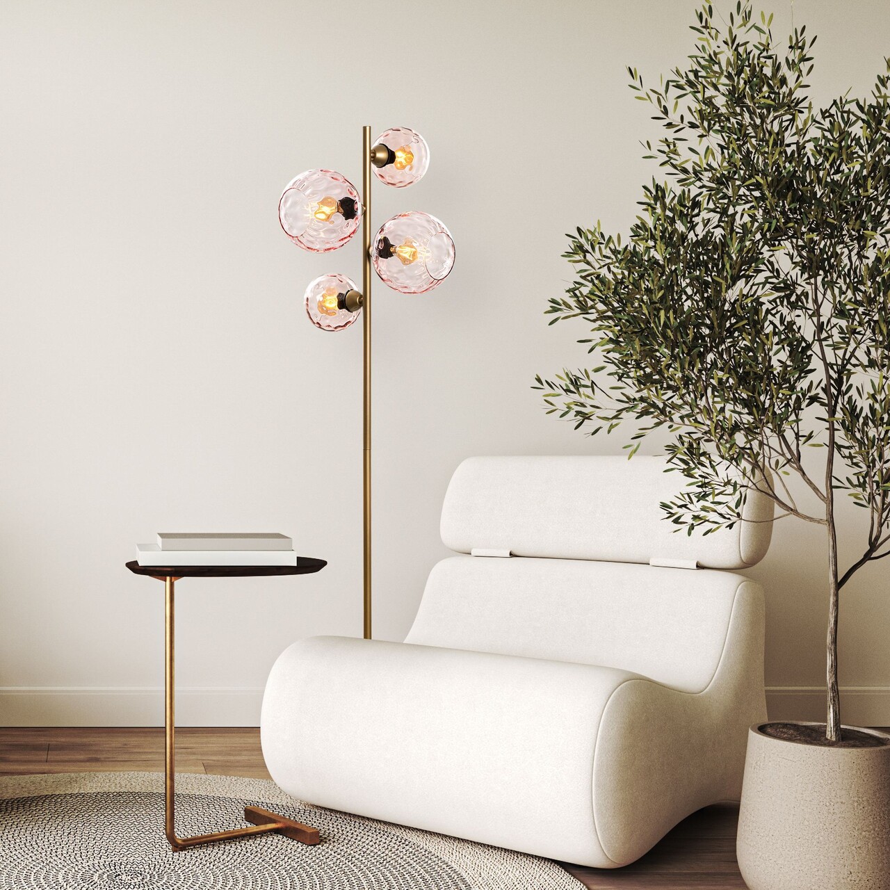 Lampadar, L'essentiel Maison, 521SHN3660, Roz/Auriu - view 3