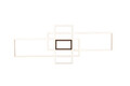 Plafoniera Irvine, TRIO, 105x42x6.5 cm, 60W, 1x SMD, metal, bronz mat/negru