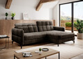 Coltar extensibil dreapta 3 locuri ELTAP, Lore-97, Lorelle, 225x160x105 cm, lemn/poliester, maro inchis