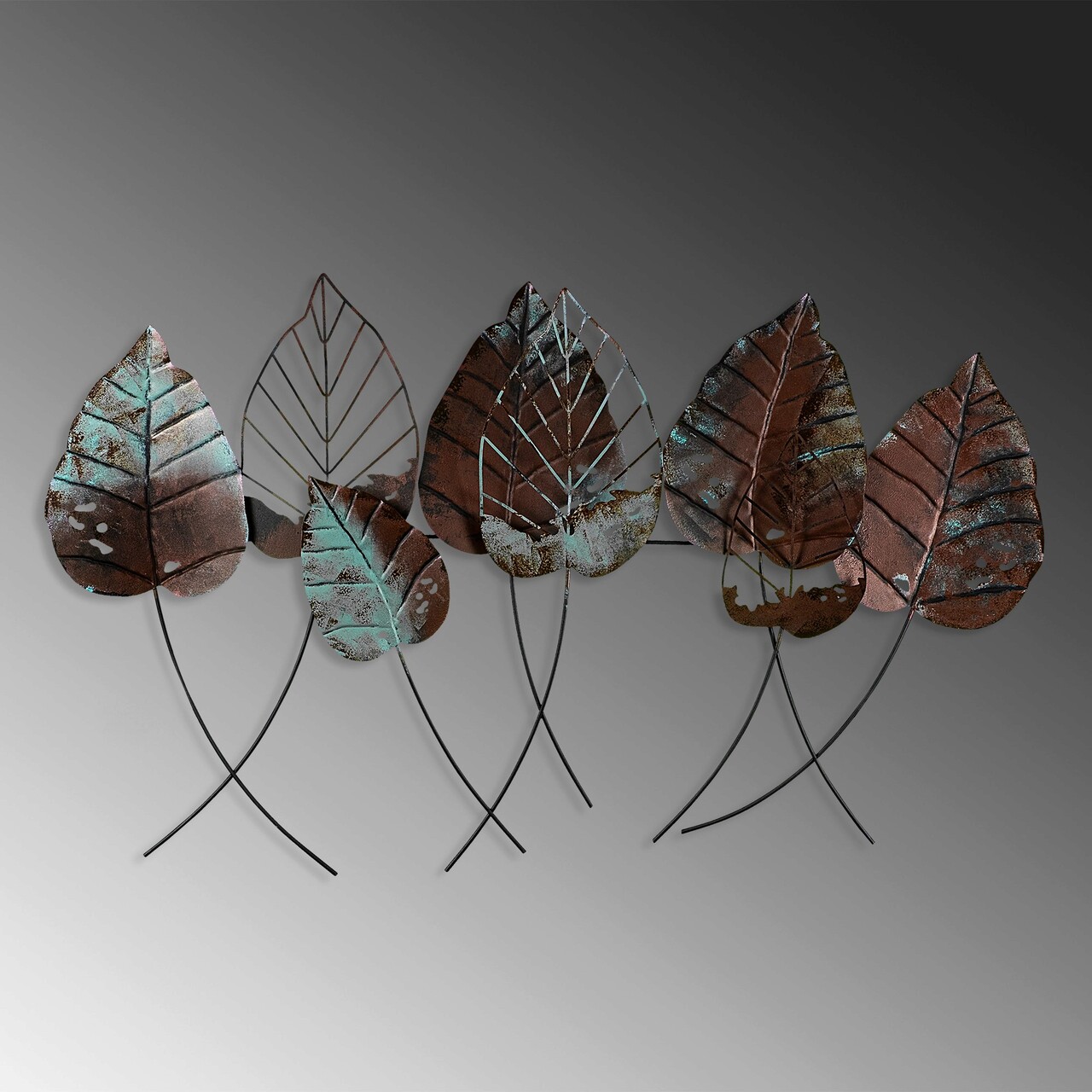 Decoratiune de perete, Casting Leaf 3, Dimensiuni: 67 x 112 cm, Multicolor - imagine 5