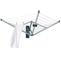 Uscator rufe cu montare pe perete + husa de protectie, Brabantia, WallFix, 24 m capacitate de uscare, cu fixare pe perete, otel, gri metalizat
