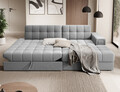 Coltar extensibil dreapta 3 locuri ELTAP, RT-04SO, Blezalt, 240x150x82 cm, lemn/poliester, gri deschis