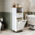 Dulap multifunctional, Hanah Home, 2500, 45x115x35 cm, PAL MELAMINAT, Pin Atlantic / Alb