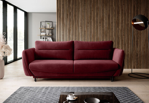 Canapea extensibila 4 locuri ELTAP, SO-SIL-25LO, Silva, 236x95x90 cm, lemn/poliester, rosu