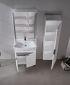 Set Dulap de Baie cu Chiuvetă și Oglindă (2 Piese), Hanah Home, Purus 65, Alb