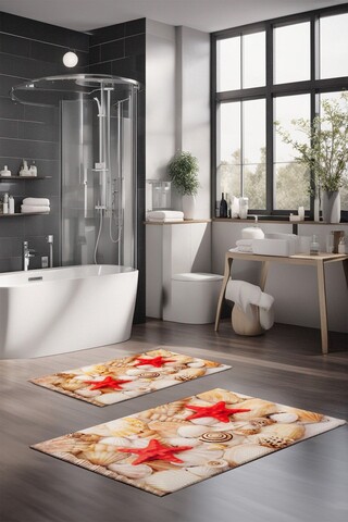 Set covorase de baie, Cartwright, CT-5226, Poliester, Multicolor