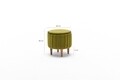 Taburet Lindy Puf, Balcab Home, 40x40x40 cm, lemn, verde