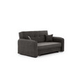 Canapea extensibila 3 locuri, ELTAP, Laine, 155x105x75 cm, lemn/poliester, gri inchis