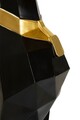 Statueta / figurina decorativa cu tava Dog Ory, Mauro Ferretti, 30x64x91 cm, polirasina/metal, negru/auriu