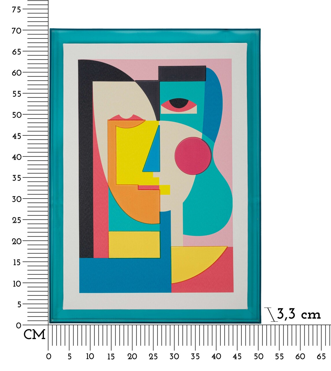 Tablou decorativ Picassy -H, Mauro Ferretti, 50x70 cm, canvas/lemn de pin/plastic, multicolor - 1 | YEO