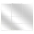 Dulap inalt cu 3 usi culisante, Mira, 271 x 62 x 229 cm, pal/oglinda, sonoma