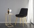 Set 2 scaune Paris, Mauro Ferretti, 51x59x79 cm, catifea, negru/auriu