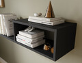 Raft de perete ELTAP, Vellia, 80x25x20 cm, PAL/PVC, negru
