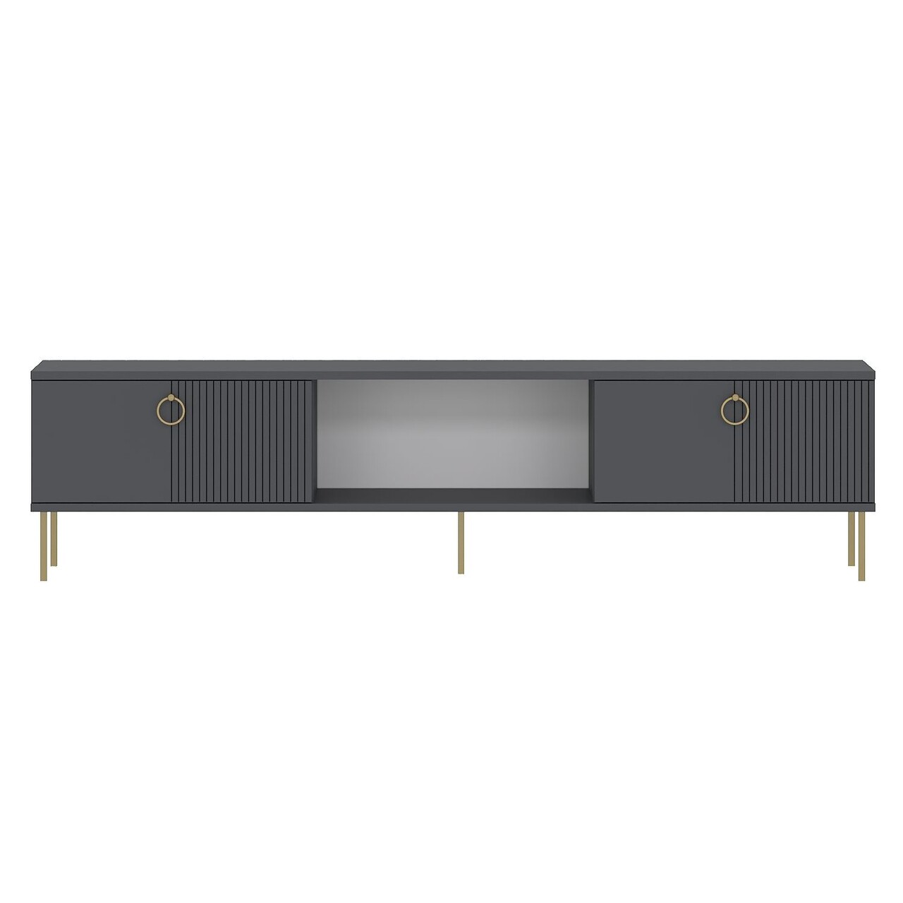 Comoda TV, Odessa, Paye, 180x45x30 cm, Antracit - 2 | YEO