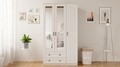 Dulap pentru haine, Rabi, Rb-073, 105x184x52 cm, Alb mat
