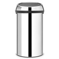 Cos de gunoi cu soft touch, Brabantia, Brilliant Steel, 60 L, 40x40x71 cm, otel, argintiu