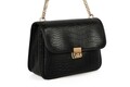 Geanta Devonia - Croco, Laura Ashley, piele ecologica, negru