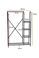 Cuier de perete, Puqa Design, Peter, 169x110x31 cm, Metal, Negru