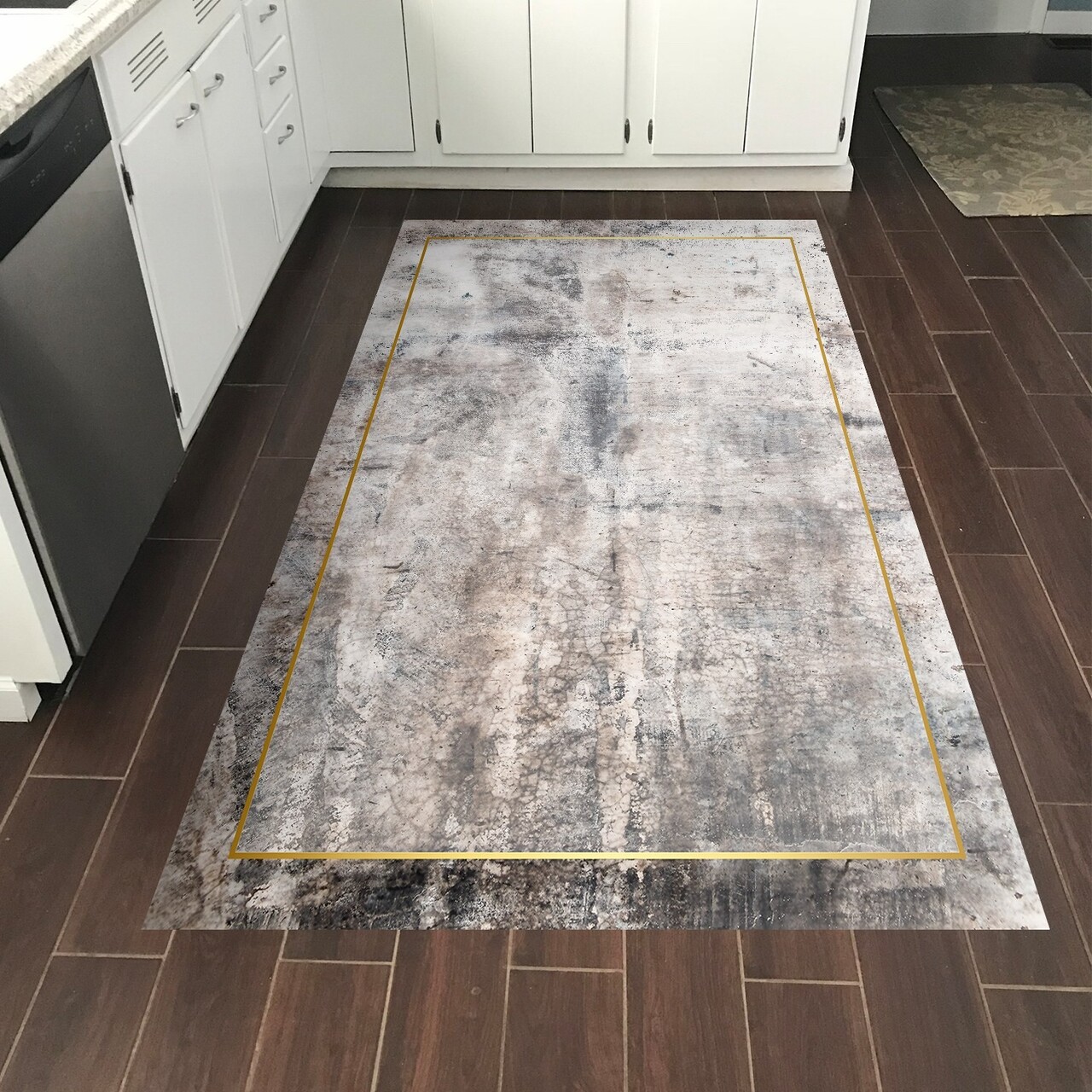 Covor, M12271, 80x120 cm, Poliester, Gri