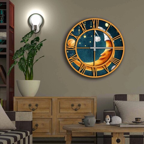 Ceas de perete, 5050ms-083, mdf, ø50 cm, multicolor