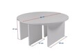 Masuta de cafea, Nordure, Moira, 90x41 cm, PAL, Gri beton