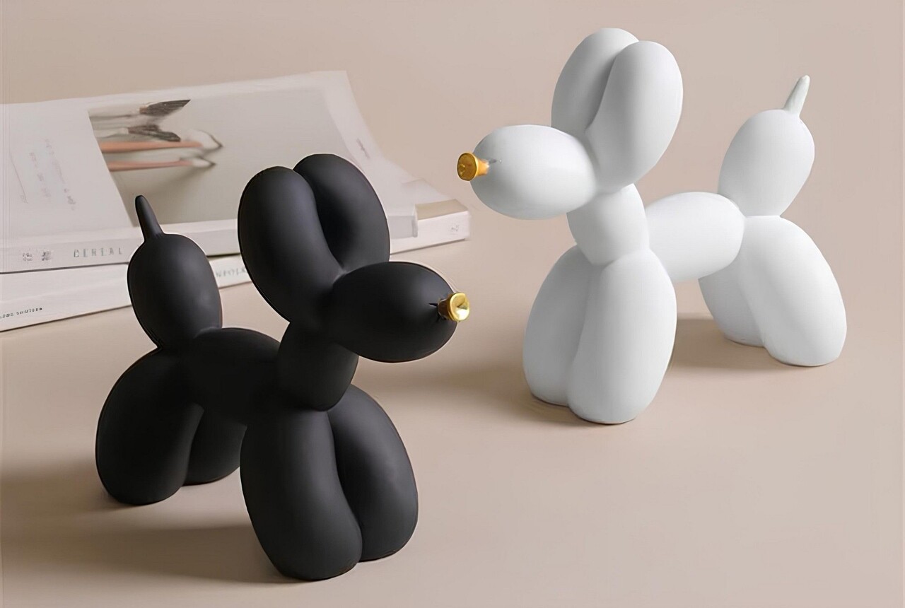 Set de obiecte decorative, CY0410, Poliester, Alb/Negru - view 2