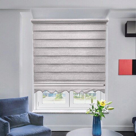 Jaluzea tip rulou, ruby, bambu - gray, 170x260 cm, poliester, gri